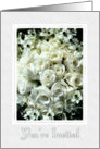 Beautiful White Rose Bouquet-Invitation card