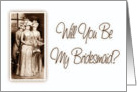 WIll You Be My Bridesmaid-Bridal Party-Invitation-Vintage-Bridesmaids card