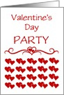Valentine’s Day Party Invitation-Hearts/Custom card
