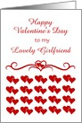 Happy Valentine’s Day-For Girlfriend-Hearts/Custom card