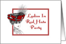 Ladies In Red Hats Party Invitatation-Victorian Lady Fashion card