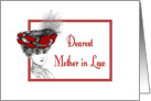 Dearest Mother-In-Law-Birthday-Victorian-Lady In Red Hat-Old Fashion card