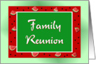 Family Reunion Invitation-Watermelon Slices-Green Border card