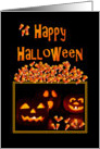Halloween-Candy-Carved Pumpkins-Autumn Leaves card