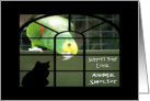 Support Your Local Animal Shelter-Parrot-Cat Silhouette card