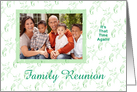 Green Leaf Design Photo Card-Family Reunion card