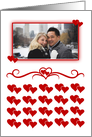 Red Valentine Hearts-Valentine’s Day Photo Card/Custom card