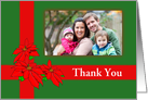 Thank You-For The Christmas Gift-Poinsettia-Custom-Photo Card