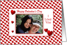 Red Hearts-Valentine’s Day-Photo Card-Custom card