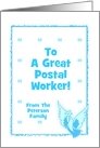 Congratulations-Postal Worker-Retirement-Pigeon-Mail Custom Text card