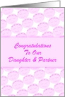 Congratulations-Baby-Pink Faces-For Daughter and Partner card