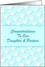 Congratulations-Baby-Blue Faces-For Daughter and Partner card