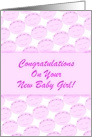 Congratulations-New Baby Girl-Pink Happy Faces-Custom card