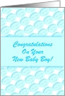 Congratulations-New Baby Boy-Blue Happy Faces-Custom card