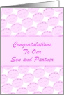 Congratulations-Baby Girl-For Son and Partner-Custom card