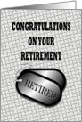 Congratulations-Retirememt-Dog Tags card