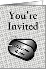 Welcome Home From The Military Party-Dog Tags-Custom card