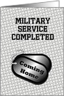 Coming Home Dog Tags-From The Military Announcement card