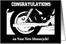 Congratulations-New Motorcycle-Silhouette-Custom Card