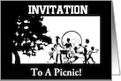 Invitation To A Picnic-Picnic Silhouette-Customizable Card