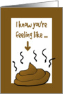 Get Well Soon-Feeling Crappy-Humor-Poop card