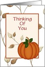 Thinking of You-Pumpkin-Fall Leaves-Halloween-Custom card