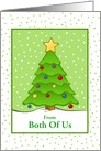 Christmas-From Both Of Us-Tree-Snow-Custom Card