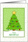 Christmas-From All Of Us-Tree-Snow-Custom Card