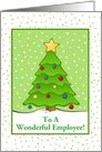 Christmas-For Employee-Tree-Snow-Custom Card