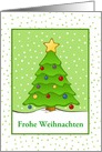 Christmas-German-Frohe Weihnachten-Tree-Snow-Custom Card