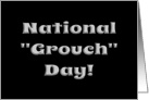 National Grouch Day-Embellished Look-Gray and Black card