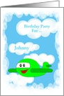 Airplane Birthday Party Invitation-Customizable Card