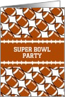 Super Bowl Party Invitation with Footballs-Custom Card