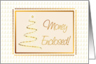 Gold Tree Christmas Card-Money Enclosed card