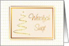 Polish Holiday Gold Tree Christmas Card