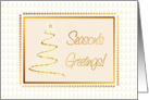 Season’s Greetings Gold Tree Christmas Card