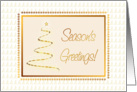 Season’s Greetings Gold Tree Christmas Card
