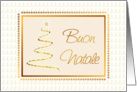 Buon Natale Gold Tree Christmas Card-Italian card