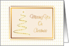 Gold Tree Christmas Card-Missing You card