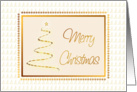 Merry Christmas-Gold Tree Christmas Card