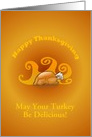 Happy Thanksgiving Turkey-Customizable Card