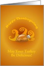 Happy Thanksgiving Turkey-Customizable Card