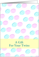 A Gift For Your Twins/Boy and Girl Happy Faces/Custom card