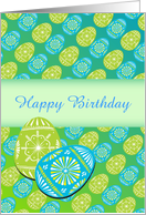 Happy Birthday On Easter/Decorated Eggs/Custom card