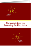 Congratulations/Becoming An Electrician/Bulb/Custom card