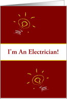 Announcement/I’m An Electrician/Graduate/Bulb/Custom card