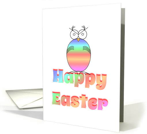 Happy Easter/ Easter Owl/Bird/Pastel/Egg card (1063269)