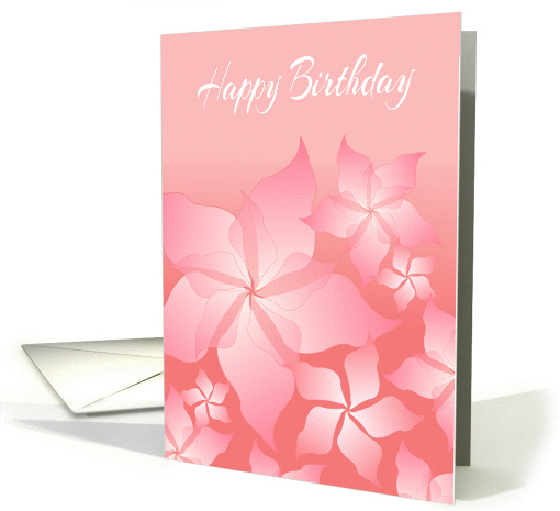Happy Birthday Card With Floral Abstract Design card (1064111)
