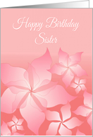 Birthday Card With Floral Abstract/For Sister card