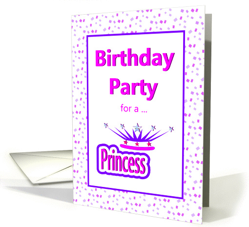Birthday Party Invitation/Princess/Pink/Purple/Crown card (1112734)